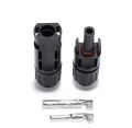 PAIR OF MC4 CABLE CONNECTORS / PLUGS FOR SOLAR PANELS, EXTENSION LEADS OR PHOTOVOLTAIC SYSTEMS. 
