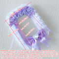 1Pc Cultural and Creative Lace Photo Card Holder, Bowknot Heart Anime Cartoon Game Character Collection Card Holder, Celebrity Photocard Support Fan Circle Decoration Card Holder. 