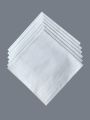 Thin Feel 6PCS Pure Cotton White Handkerchief Satin Satin Gentleman Handkerchief Suit School DIY Doodle Supplies Solid Color.