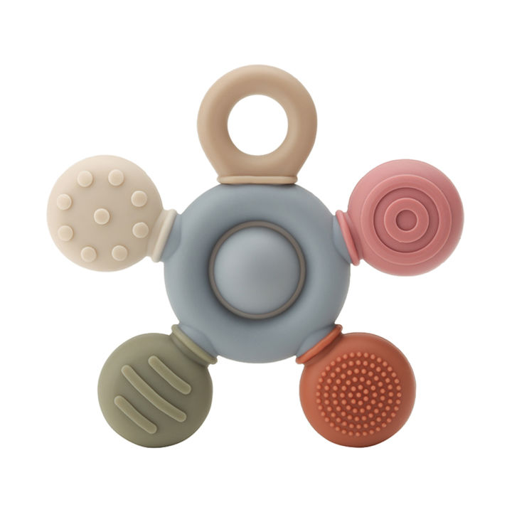 Baby%20Chewing%20Accessories%20Helm%20Babies%20Sensory%20Teether%20with%20Textured%20Design%20Newborn%20Infant%20Anxiety%20Teether%20Silicone%20Teething%20Toys%20-%20Image%207