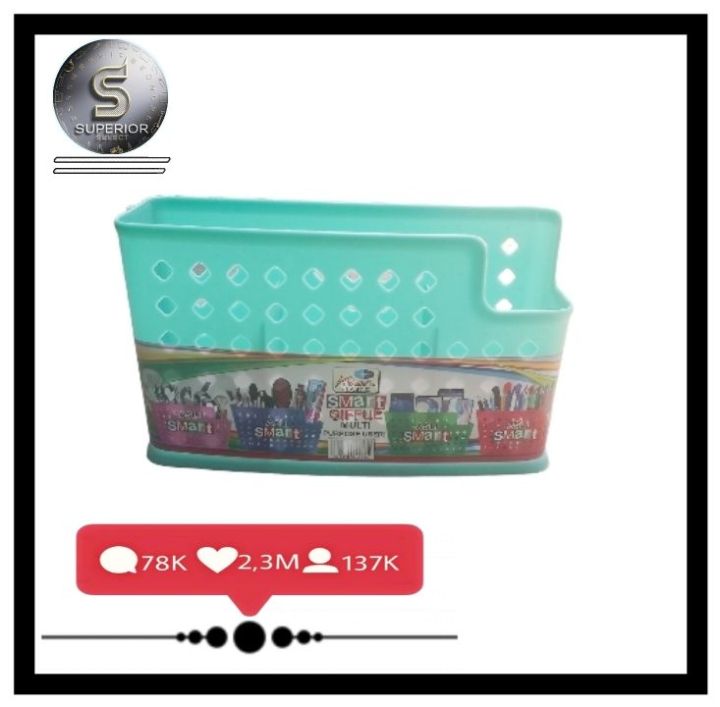 Zyro Plastic Multipurpose Storage Basket Rack Desk Organizer for ...