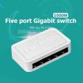 10/100 / 1000Mbps Mini Gigabit Network Switch 5 Port Ethernet Switch Internet Splitter Desktop RJ45 Hub. 