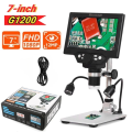 1200X Digital Microscope 12MP Electronic Video Microscopes 7 Inch HD LCD Soldering Phone Repair Magnifier Metal Stand PC View. 