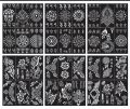 6 Beautiful Sheets Arabic Bridal Mehndi Design Hands Henna Mehandi Stencils Stickers-15. 