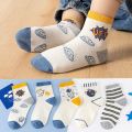 5Pairs/Lot Cute Kids Socks For Girls Boys Cotton Solid Princess Children Sock Casual Summer Mesh Thin Flower Cartoon Socks. 