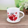 Starbucks mug with spoon and top. 