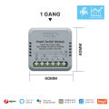 MOES Tuya ZigBee Smart Mini Switch Module Electricity Consumption Monitor Light Switch 1 Gang 16A Breaker Support Alexa  lightify. 