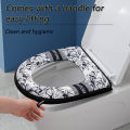 1Pcs Thickened Toilet Seat Cushion, Zippered Toilet Seat Cover, Cartoon Universal Waterproof Toilet Seat Cover, Simple Universal Waterproof Toilet Seat Pad, Toilet Seat Warming Pad. 
