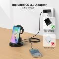 3 in 1 30W Fast Wireless Charger For Samsung Galaxy S23 S22 Ultra Watch 6/5/4 5 Pro Active 1 2 Buds 2 Pro/Pro Charging Station. 