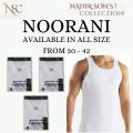 Pack of 3 Noorani Men's Sando  - Orignal Noorani Cotton Vest - White Sando Inner Wear. 