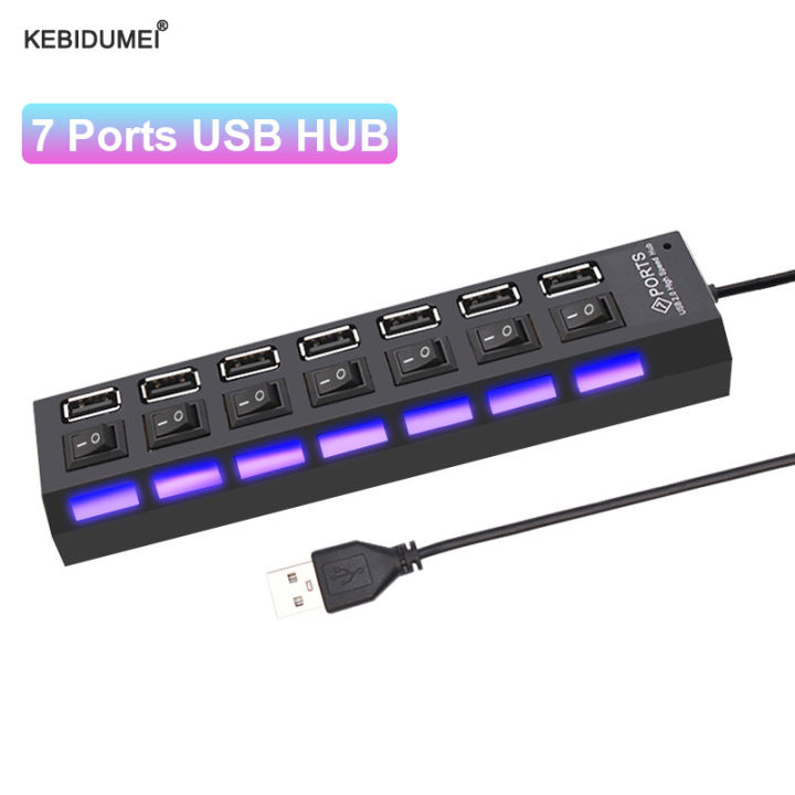 USB HUB USB Switch USB Hub 2.0 Adapter High Speed Multi 7 Ports Hub USB ...