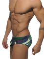 Men's Patterned Quick-Dry High-Elastic Drawstring Brief Swim Trunks, Beach Swimming & Surfing Sports Shorts. 