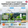 Zigbee Temperature Humidity Sensor With Waterproof Probe Temprature Detection Tuya Smart Life APP Z2M Home Automation Hygrometer. 