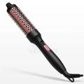 3 in 1 Thermal Brush Heated Curling Iron Brush Ceramic Hair Curler Roller Volumizing Brush Curling Comb Double PTC Curling Brush. 