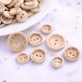 50pcs 2 Holes Natural Wooden Buttons for Clothes Decorative Button Diy Handmade 2 Eyelets Bottons Sewing Accessories3. 
