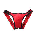 1pc Men's Briefs Thongs Patchwork Low Waist U-Convex Pouch Panties Open Rear Underwear Underpants Lingerie G-Strings For Man.