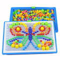 296pcs Mushroom Nail 3D Puzzle Blocks Kids Montessori Games Color Cognition Intellectual Educational Toys for Children Gifts. 