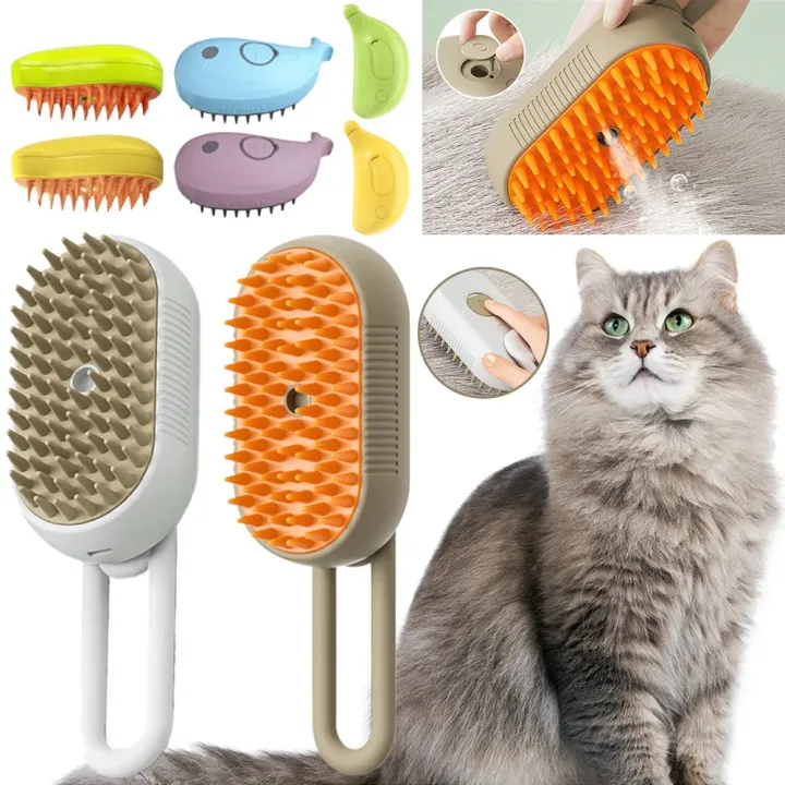 USB Rechargeable Cat Dog Grooming Comb With Electric Water Spray Spray Cat Brush for Washing Brushing for Short Long Haired Pets