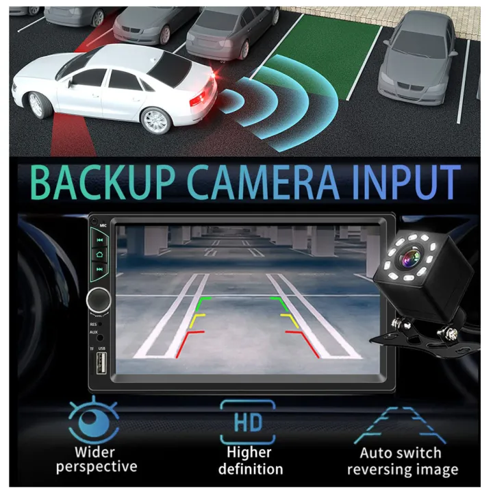 7%20Inch%20Universal%20Car%20Radio%20Stereo%202%20Din%20Touch%20Screen%20Car%20Video%20Player%20Carplay%20Android%20Auto%20with%20Rear%20Camera%20Bluetooth%20USB/TF/AUX%20-%20Image%206
