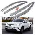 4 piece Window visor for Toyota C-HR  car exterior accessories decoration item rain guard high quality plastic material  CHR rain shads. 