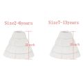 Fashion White Lace Children Skirt Petticoat Steel Ring Adjustable Princess Skirt Tutu Skirt 3 Hoops Wedding Petticoat Kids Girls. 