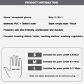 Dishwashing Gloves Single Layer Household Chore Splicing Sleeve Waterproof Gloves Plush Elastic Band Mouth Rubber Gloves. 