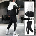2026 Men Tracksuit Casual Joggers Hooded Sportswear Jackets And Pants 2 Piece Sets Hip Hop Running Sports Suit.