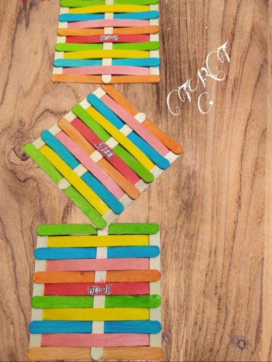 ice cream stick wall frame Home sweet home