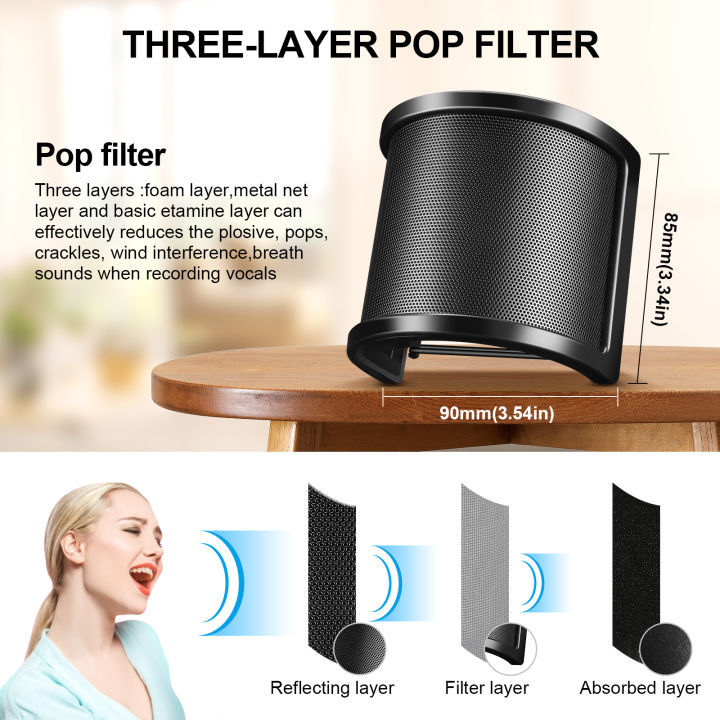 RODD%20Pop%20Filter,%5BUpgraded%20Three%20Layers%5D%20Metal%20Mesh%20&%20Foam%20&%20Etamine%20Layer%20Microphone%20Windscreen%20Cover%20Handheld%20Mic%20Shield%20Mask%20-%20Image%203