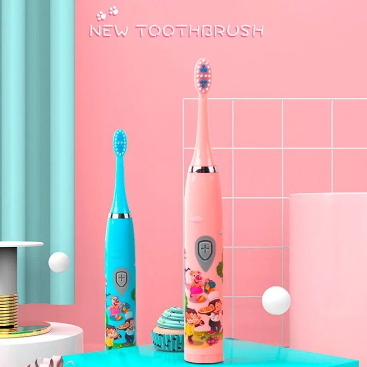 Children%20Sonic%20Electric%20Toothbrush%20Colorful%20Cartoon%20For%20Kids%20USB%20Rechargeable%20Soft%20Automatic%20Waterproof%20With%20Replacement%20Head%20-%20Image%203