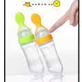 Squeezing Feeding Bottle Silicone Newborn Baby Training Rice Cereal  Food Spoon Supplement Feeder Safe Useful Tableware For Kids. 