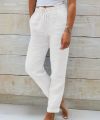 Cotton Linen Summer Pants for Women High Waist Elastic Casual Trousers Streetwear Solid Female Clothes 2026 Loose Pencil Pants.