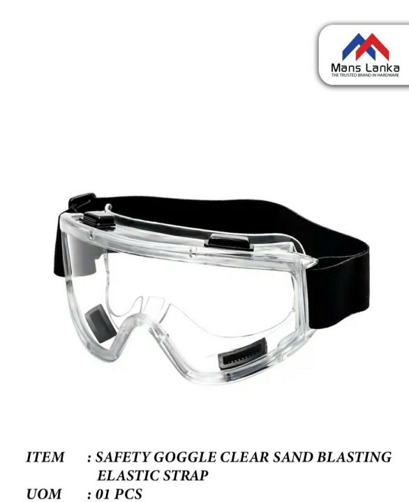 Safety Goggles clear Sand Blasting elastic strap