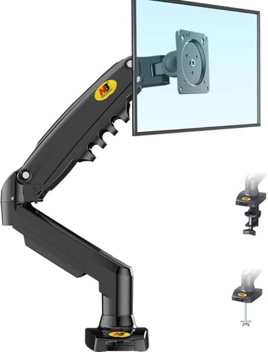 Monitor Desk Mount Stand Full Motion Swivel Monitor Arm with Gas Spring for 17-30''Computer Monitr