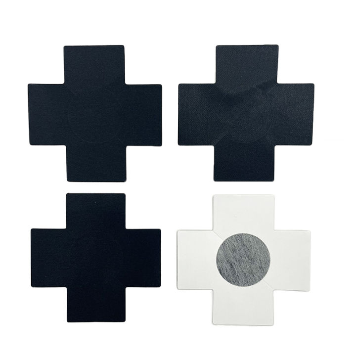 US%20STOCK%2020pcs%20Black%20Women%20Cross%20Shape%20Self-Adhesive%20Disposable%20Satin%20Nipple%20Cover%20Breast%20Pasties%20Stickers%20for%20Strapless%20Clothes%20-%20Image%204