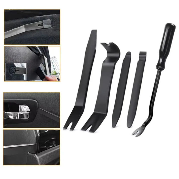 Universal Trim Removal Tool Kit No Scratch Plastic Pry Tool Kit-Interior Door Panel Clip Fastener Removal Set for Vehicle