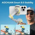 AOCHUAN Smart X2 Smartphone 3 Axis Gimbal Stabilizer For IPhone And Android Phone With built-in extension pole and LED display. 