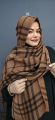 Burberry cotton crepe hijab for women premium quality.