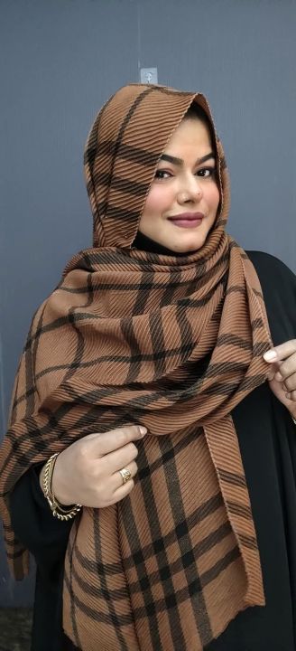 Burberry cotton crepe hijab for women premium quality