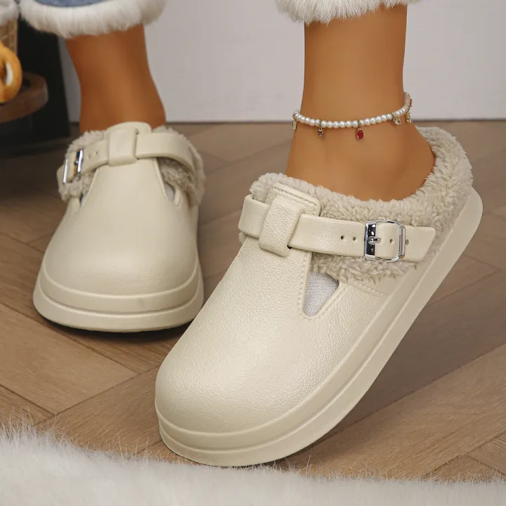Waterproof%20Eva%20Furry%20Mules%20Slippers%20Women%202025%20Winter%20Metal%20Buckle%20Warm%20Plush%20Slippers%20Soft%20Thick%20Bottom%20Non%20Slip%20Indoor%20Slides%20-%20Image%203