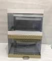 Set of 3pcs Transparent Gift Box / Transparent Square Cake Box For Birthday & Happy Anniversary. 