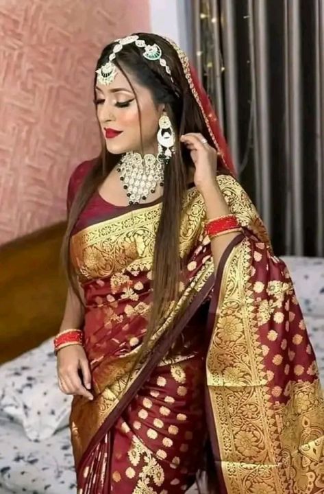 Soft silk katan  Saree For Women Without Blouse Pieces