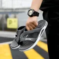 Men's Outdoor Sandals 2024 ，Summer， New， Fashion ，Casual ，Indoor， and Outdoor Dual-Use Beach Soft Back Thick Back Men's Slippers. 