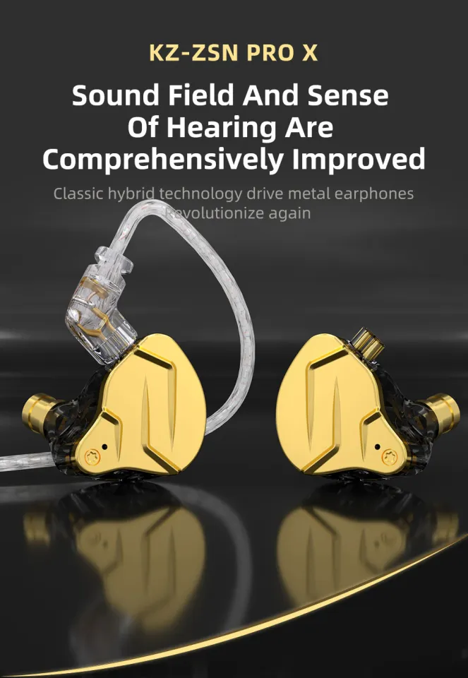 KZ ZSN Pro X 1DD 1BA HIFI Hybrid Driver In Ear Earphone Metal
