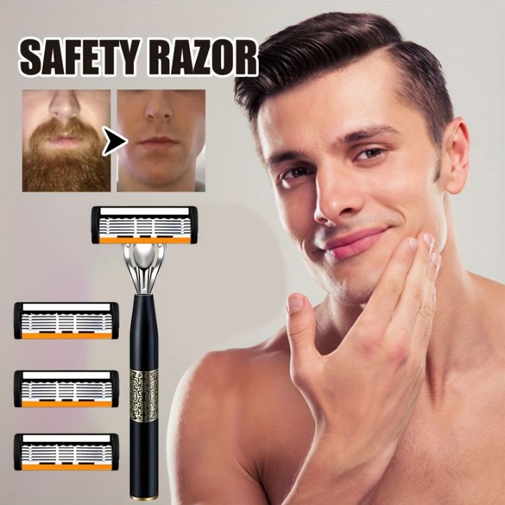 Razor%20Classic%206%20Layer%20Safety%20Razor%20for%20Mens%20Shaving&Womens%20Hair%20Removal%20Shaving%20Blades%20Manual%20Shaver%20-%20Image%204