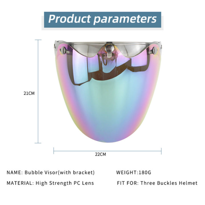 Open%20Face%20Helmet%20Visor%20Motorcycle%20Helmet%20Bubble%20Lens%203-Snap%20Bubble%20Wind%20Shield%20Visor%20Anti-UV%20/Anti-fog%20Motorcycle%20Helmet%20Lens%20-%20Image%202