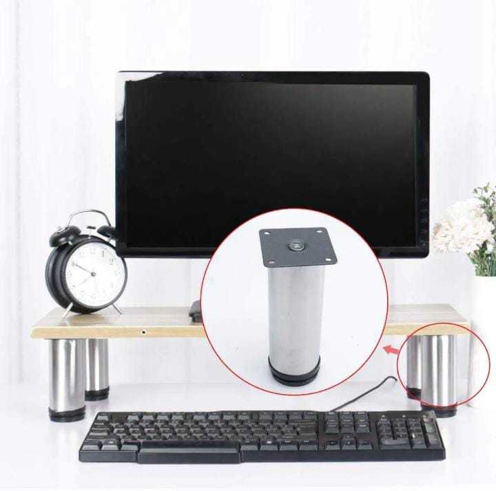 Stainless%20Steel%20Adjustable%20Furniture%20Feet,%20Round%20Sofa,%20Cabinet,%20Table%20Legs,%20Adjustable%20Steel%20Legs%20Pack%20of%204%20-%20Image%203