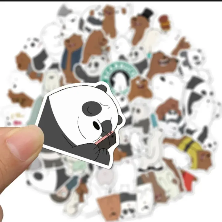 50%20pcs%20bare%20bear%20stickers%20for%20laptop%20guitar%20phone%20case%20-%20Image%202