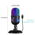 Dm Audio USB Microphone RGB Condensador Microphone Gaming Mic for Podcast Recording Studio Streaming Laptop Desktop Mobile. 