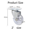 4PCS 2 Inch Heavy Duty Furniture Caster Soft  Universal Wheel Swivel Caster Mute Trolley Wheel With/Without Brake. 